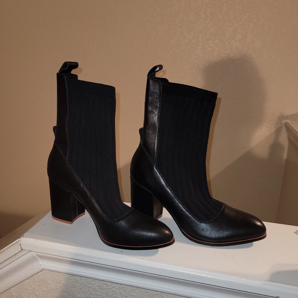 Black shoe booties